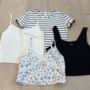 John Galt, Wild Fable, Aéropostale and Tulleus Cropped Tee & Cami Bundle